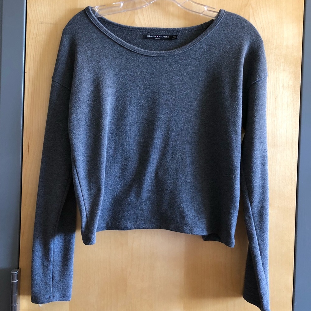 Brandy Melville Gray long sleeve top
